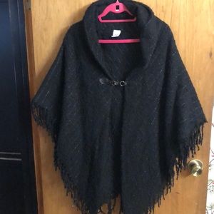 Black Shawl with glitter threads